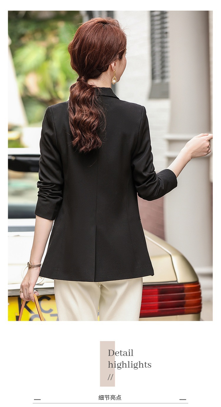 2022年秋季新款韩版时尚气质小西装女式职业装长袖西服外套女修身详情27