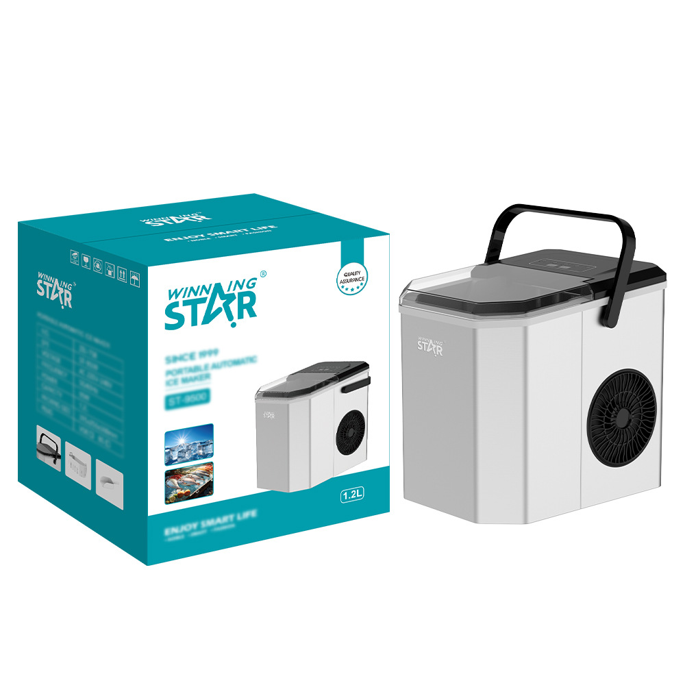 Winning Star 1.2L mini portable ice maker with British and European standard household small summer ice cubes pic 9