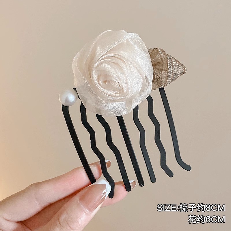 The iron hairpin and hairpin set can be DIY. The acrylic iron hairpin and hairpin set imitates pearl hairpin pic 6