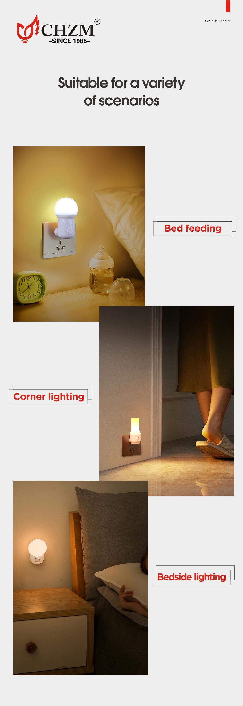 LED night lights, bedroom sleep lights, bedside lights, led ambient lights for breastfeeding and getting up at night, decorative lighting, sleep companion lights, lights for export pic 6