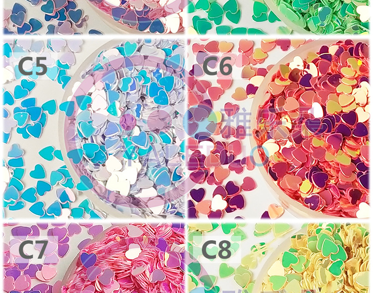 Heart-shaped sequins, 4mm nail polish, nail stickers, eye makeup, cup lining, diy sequin material, hats, bags, accessories pic 7