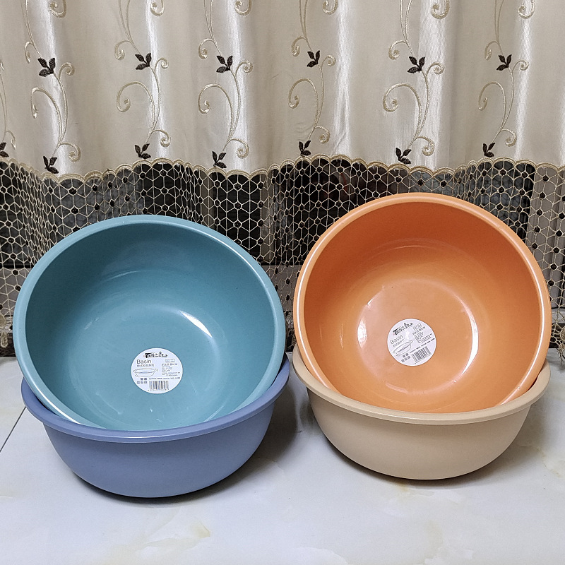 Wholesale household plastic basins, thickened round basins, baby washbasins, student dormitory washbasins, advertising gift basins pic 2