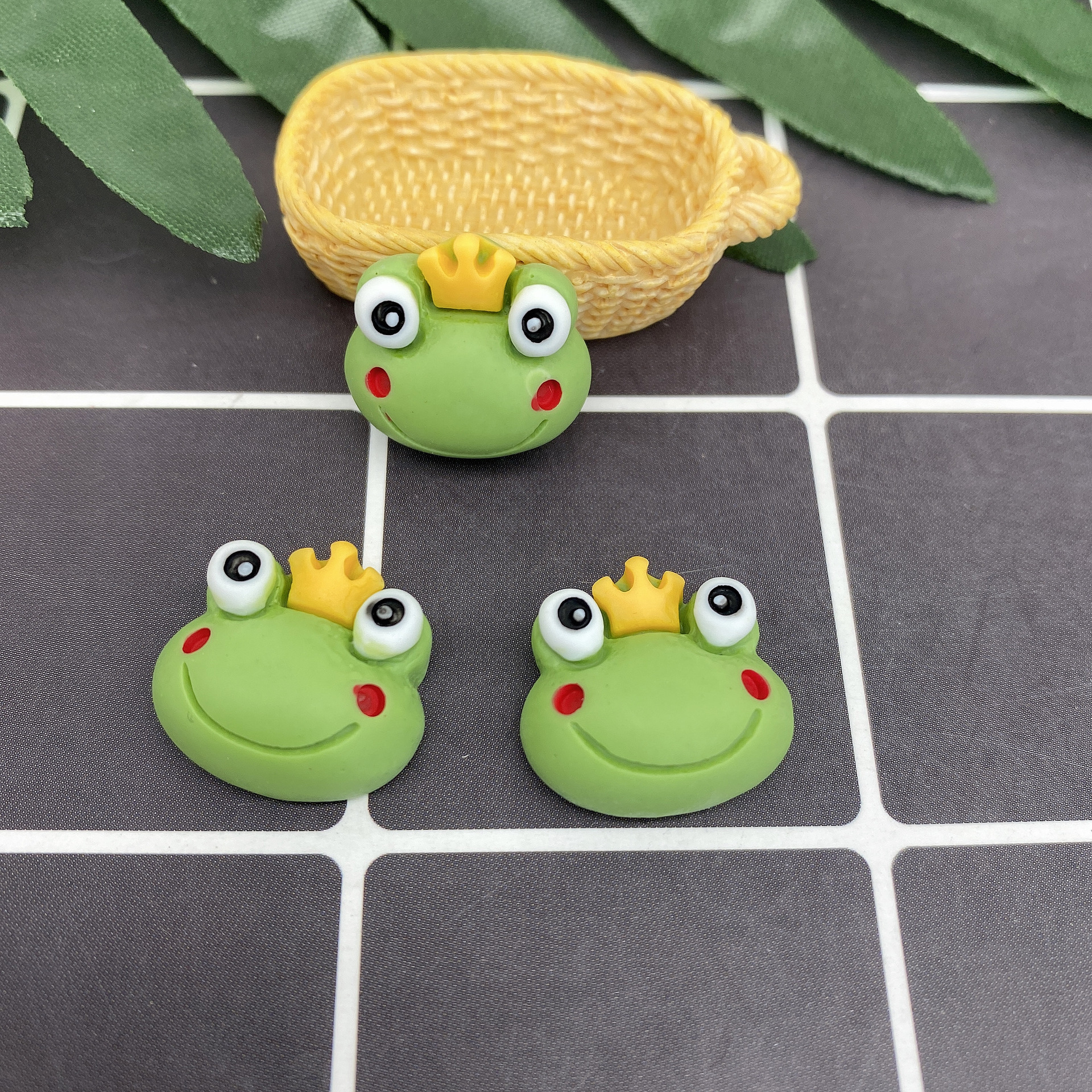 树脂配件饰品帽子贴片史莱姆内放DIY日韩风哑光笑脸厂家直销详情57