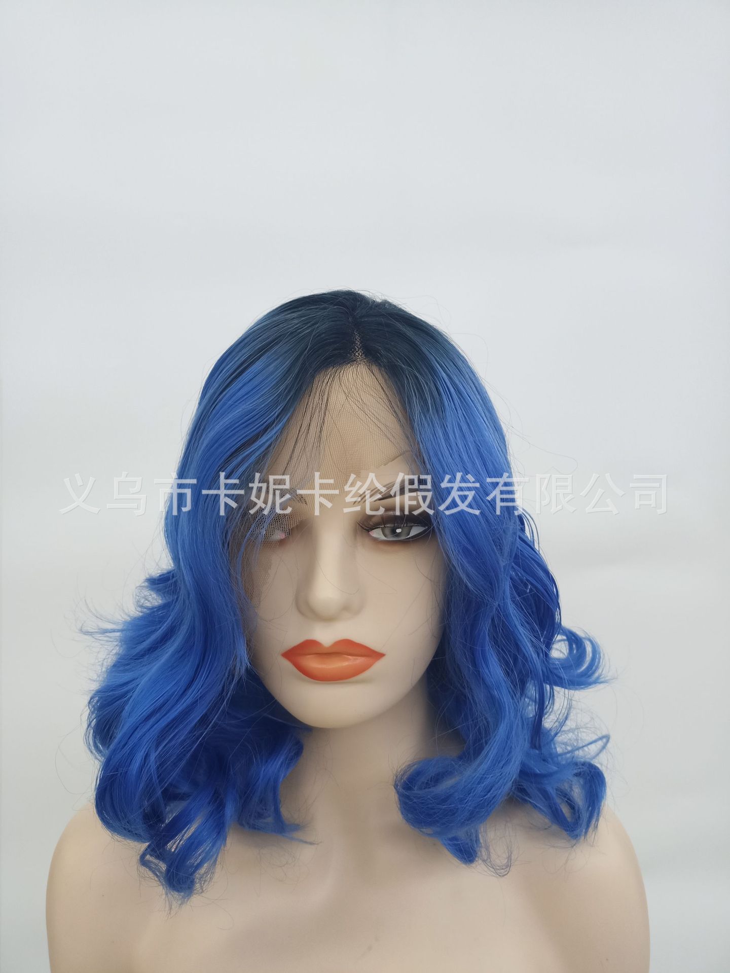 Newlook新款 欧美爆款短款大波浪浅蓝色blue wig头套 short bob详情12