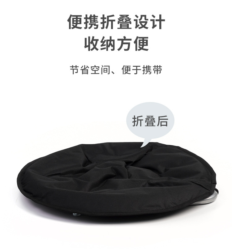 折叠式宠物床椅便携式圆形高架猫床防水小狗帕帕桑椅宠物月亮床椅详情8