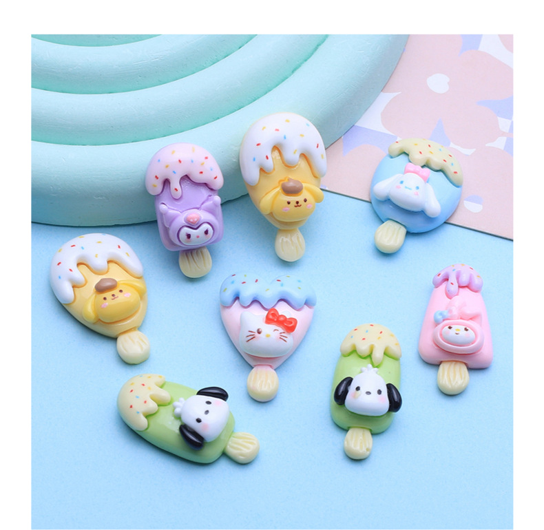 diy bright colored needle animal ice cream, homemade cream glue, mobile phone case material, refrigerator stickers, resin accessories wholesale pic 7