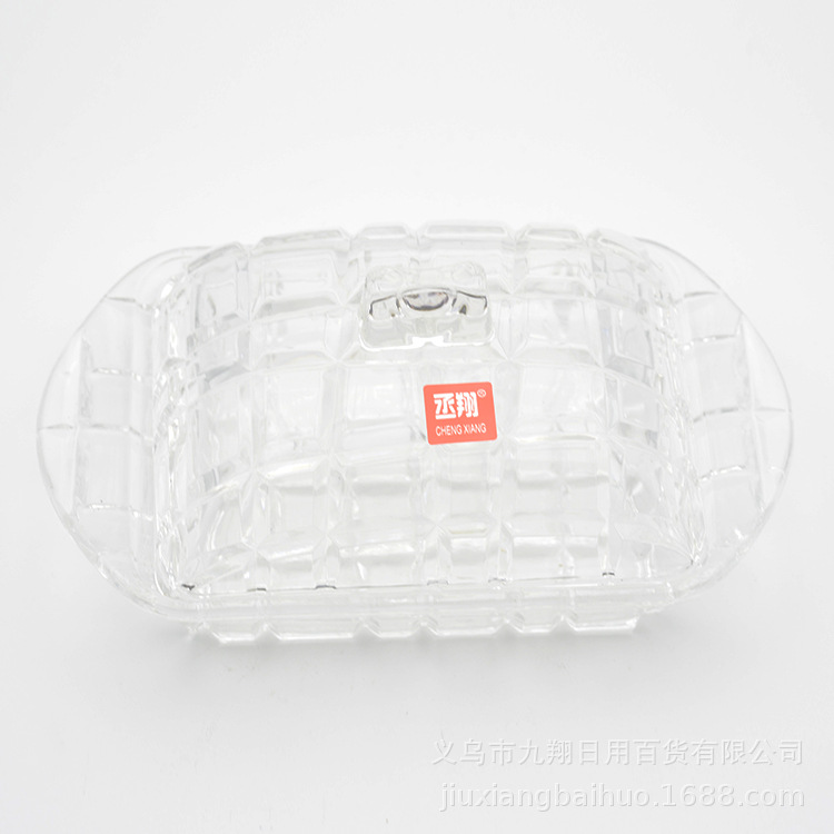 厂家批发透明玻璃家用蛋糕罩柠檬罩黄油缸食物罩收纳罐防尘罩摆件详情6
