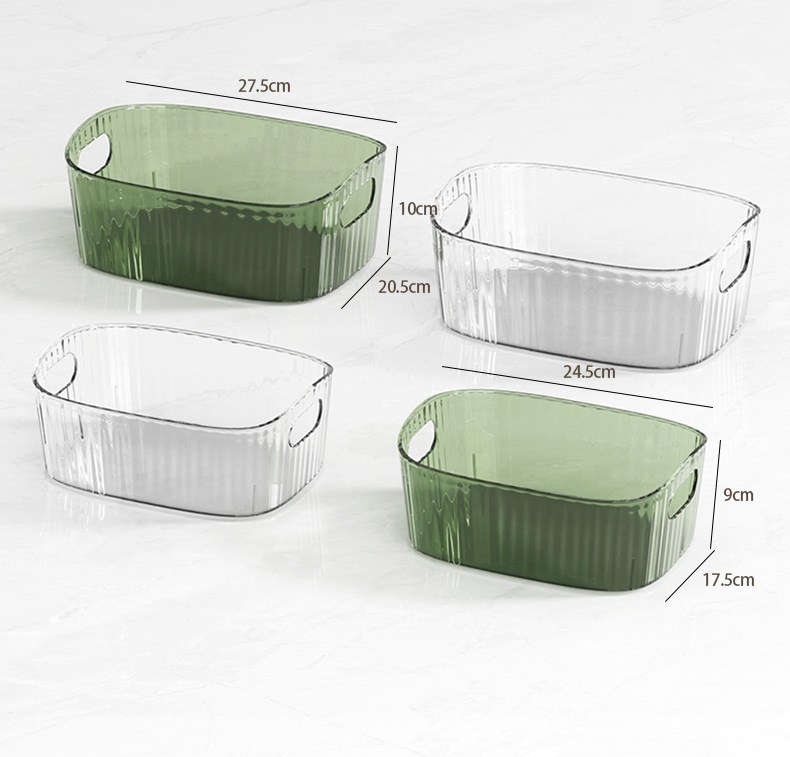 轻奢PET桌面化妆品收纳盒亚克力梳妆台护肤品杂物茶几零食收纳筐详情12