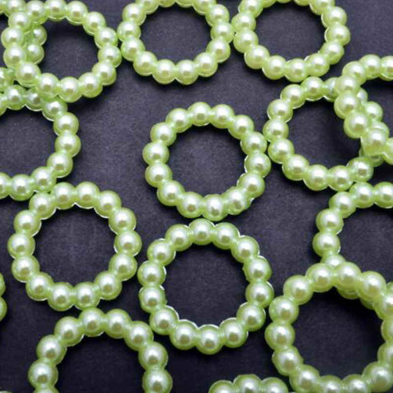 ABS imitation pearl hollow circle V108 nail art small accessory accessory, diy imitation pearl loose bead small accessory box pic 3