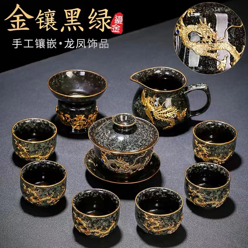 德化陶瓷茶具套装茶壶三才盖碗公道杯茶滤组品茗杯礼盒装详情3