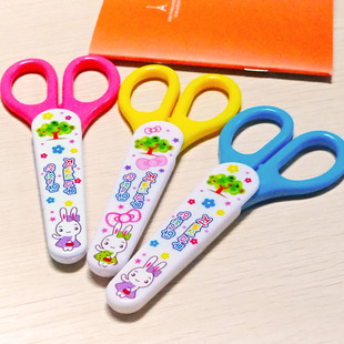 文具用品批发 多功能儿童小剪刀手工剪学生圆头安全剪刀详情3