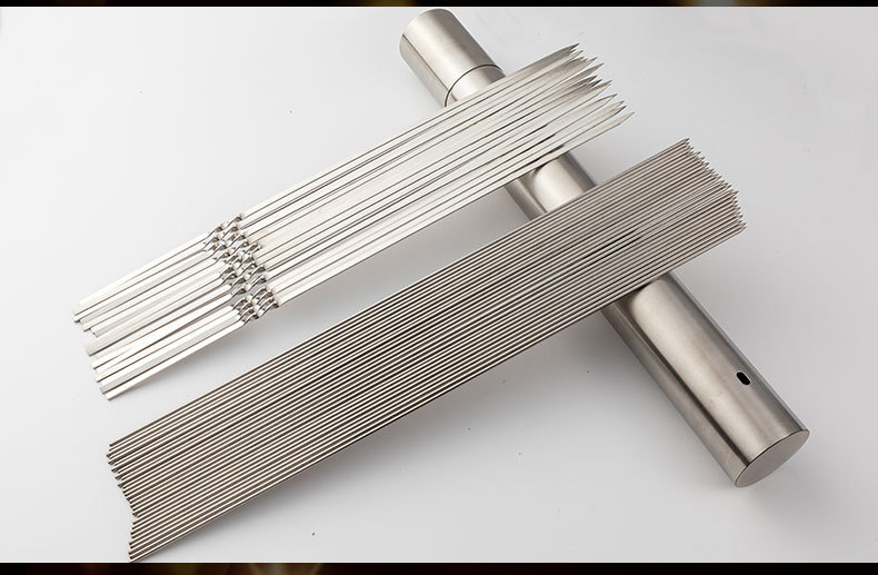 Stainless steel barbecue skewer holder, household skewer bucket, skewer roasting needle, roasting fork, iron skewer storage box set tools pic 43