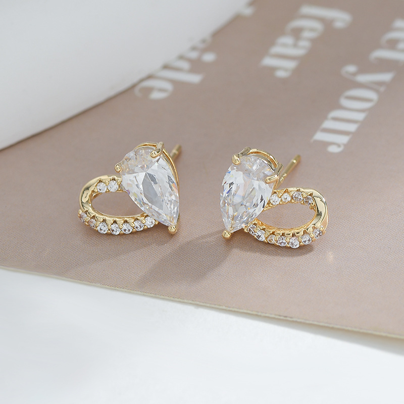 韩国东大门气质耳钉女S925银针小众设计感爱心耳饰品简约百搭耳坠详情8