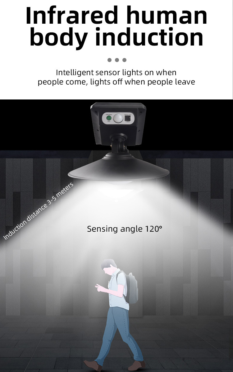 义乌闪电鹰新款太阳能路灯户外感应LED圆形壁灯户外防水景观花园详情22