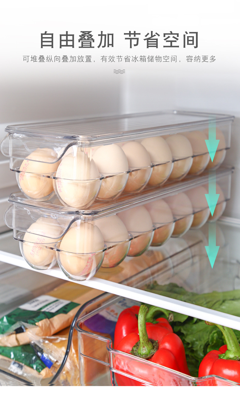 Коробка для хранения пластиковых продуктов, прозрачная упаковка для хранения холодильников, коробка для сбора урожая, коробка для хранения овощей и овощей на кухне pic 4