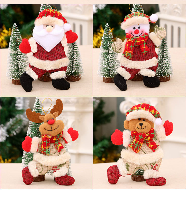跨境新款圣诞节装饰用品老人小挂件 圣诞树配件布艺小挂饰礼物详情18