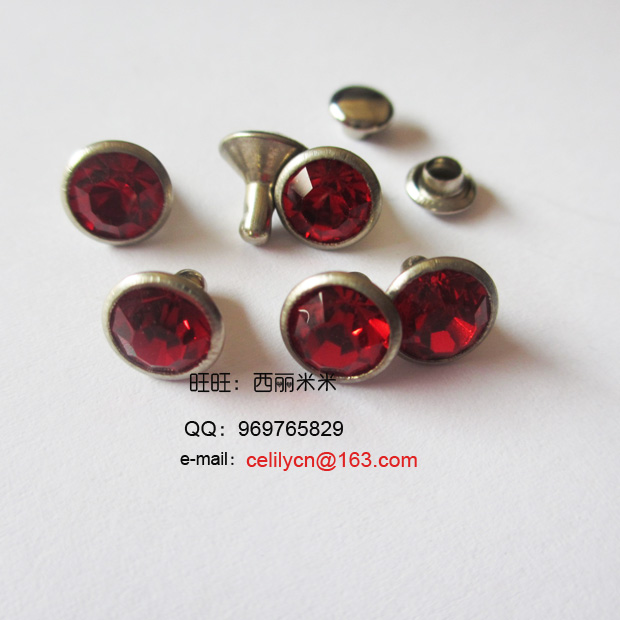 现货管钻撞钉DIY钻钉宠物脖套玻璃A钻皮带铆钉镶钻钮扣彩色详情18