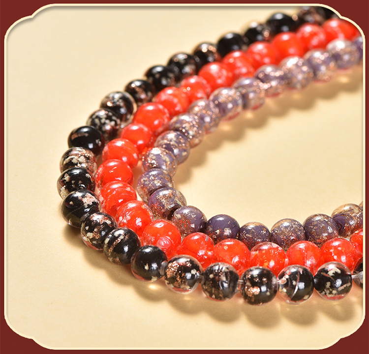 金沙夜光琉璃珠 DIY手链配饰 散珠圆珠荧光串珠 手工制作材料夜光饰品 毛巾赠送详情16