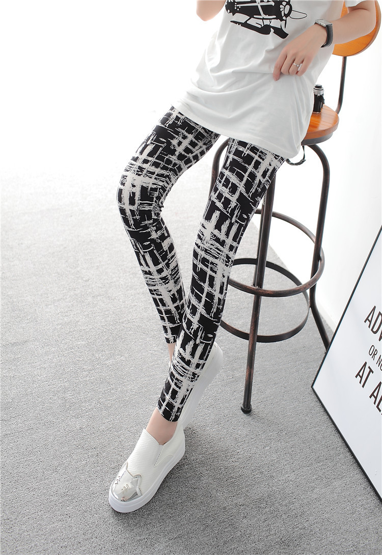 New spring dress, large-sized stretch, colorful star graffiti, personalized leggings for women pic 13
