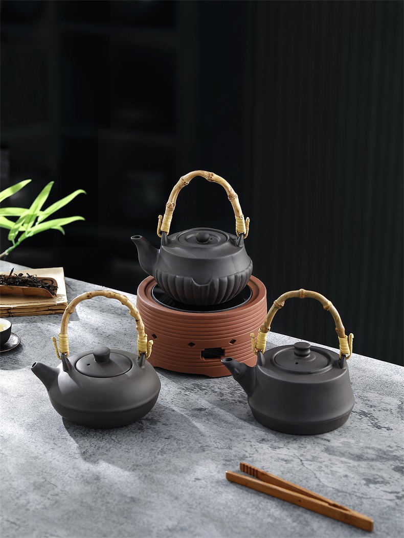 Tea pot for roasting tea by the fire, large-capacity indoor charcoal roasting pot, electric ceramic stove, ceramic tea pot for boiling tea, outdoor tea pot for boiling tea pic 6
