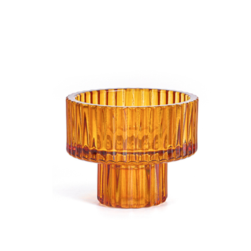 European-style simple vertical glass candlesticks in stock, romantic dining table, candlestick base, creative home decoration, home use pic 14