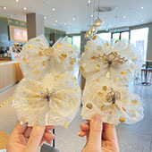 儿童发饰春夏款蝴蝶结发夹可爱公主头饰顶夹女童鸭嘴夹子 diy材料详情19