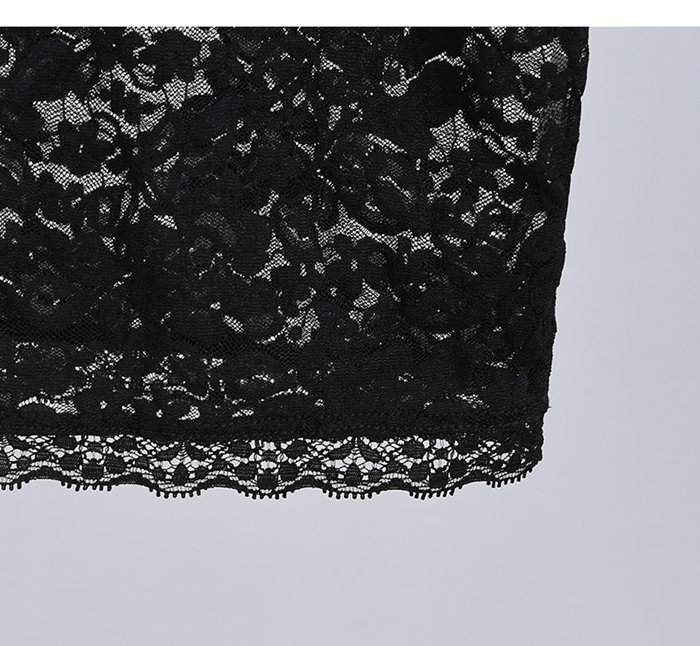 Lace high-neck false collar, versatile for children, stand-up collar base, decorative collar, sleeveless base, lace blouse, short style, sexy and transparent pic 15