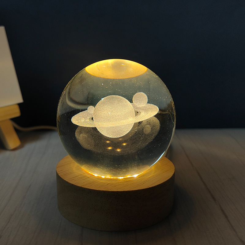 3D inlaid luminous crystal ball decorative item pic 4