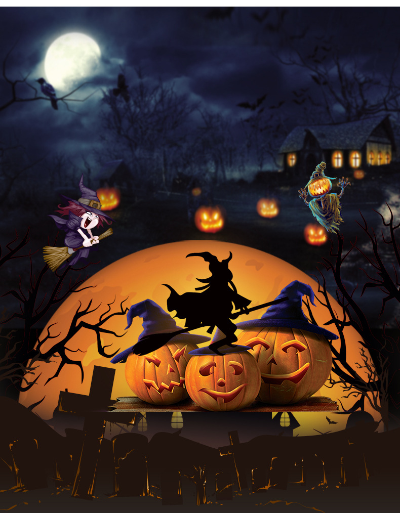 2021 New Halloween Decoration Ghost Festival Jason led light String, Skull Ghost Eye Ghost Pumpkin decorative light string pic 8