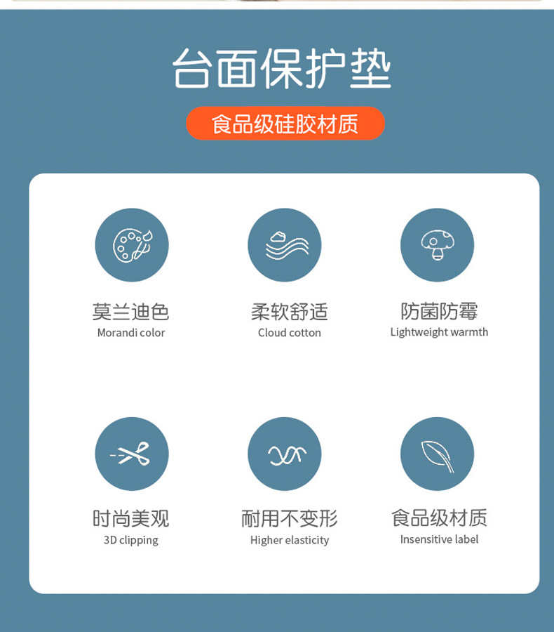 Silicone water-draining pad, faucet splash-proof, household anti-slip and heat-insulating countertop, soap pad, cup pad, hand splash-proof pad pic 4