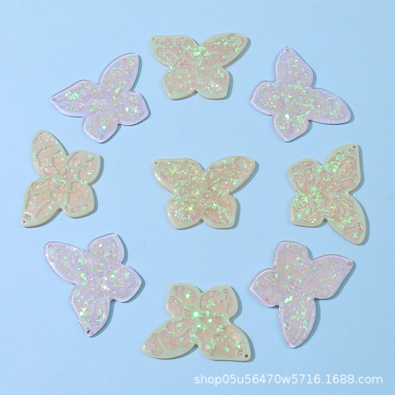 DIY acrylic epoxy resin colorful butterfly piece earrings, pendants, handcrafted materials, bulk goods and accessories wholesale pic 6