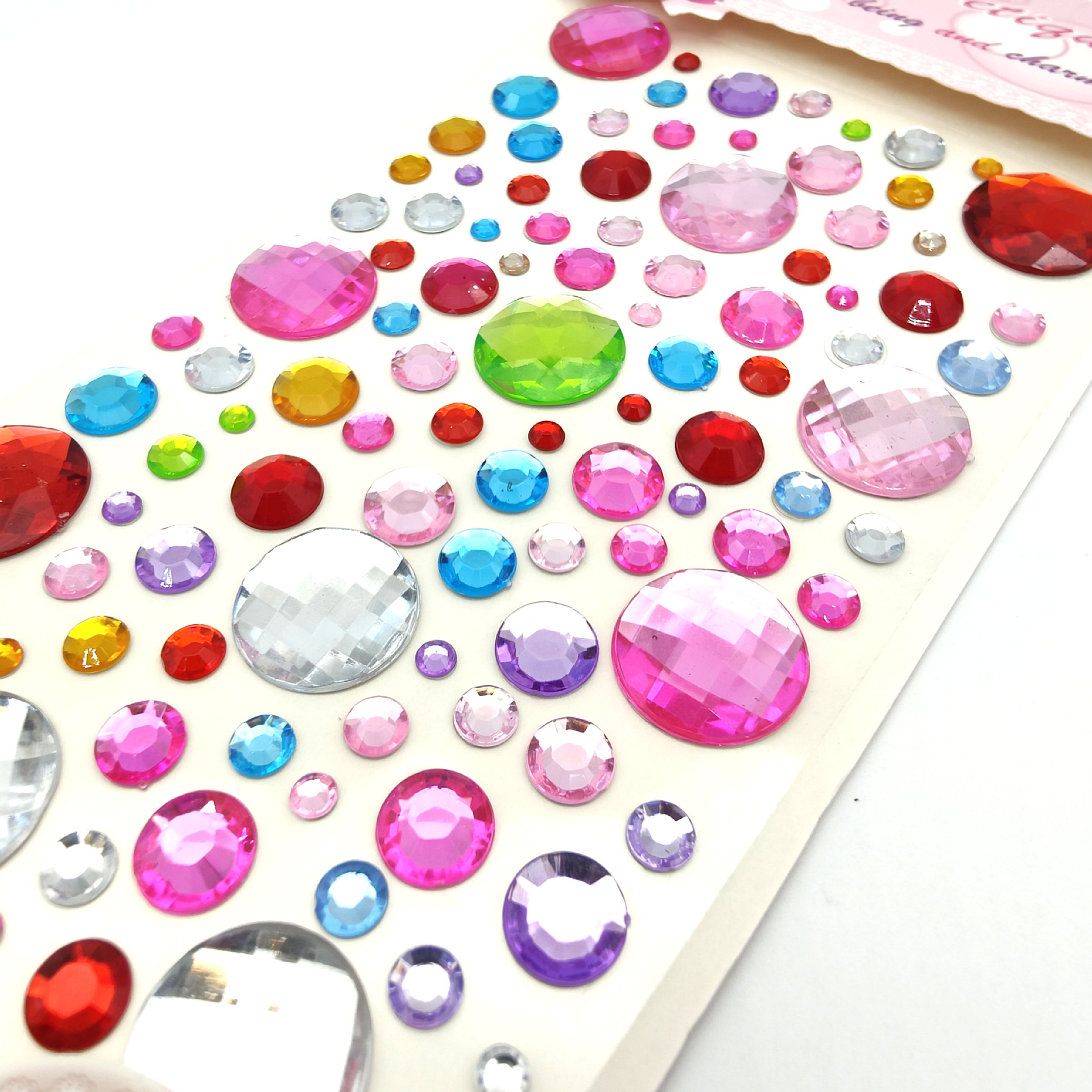 Wholesale of colorful starry sky acrylic diamond stickers, colorful crystal stickers, random diamond DIY creative stickers, mobile phone stickers, and random stickers pic 6
