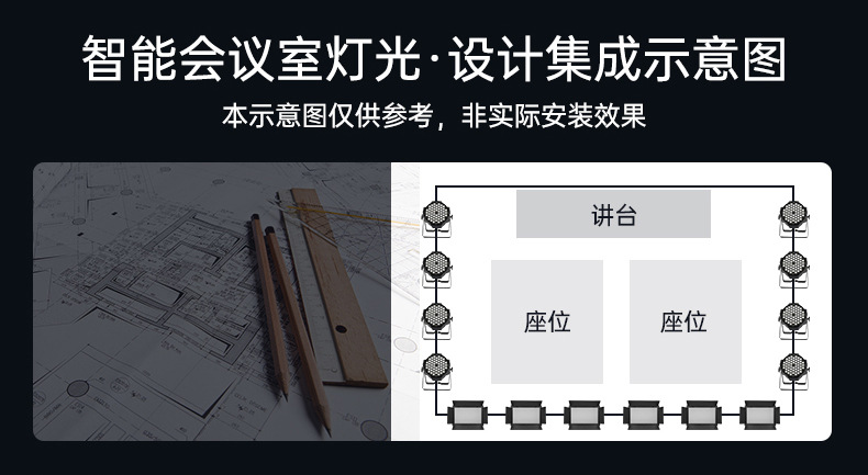 捷创会议厅灯光设备全套大小型跳舞台舞蹈室酒吧KTV灯补光灯摄影详情9