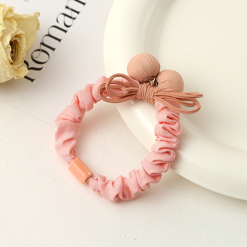 Sweet cream-style small intestine circle, ins style, high-elasticity and durable leather band hair tie, updo hair, ponytail hair tie wholesale pic 5