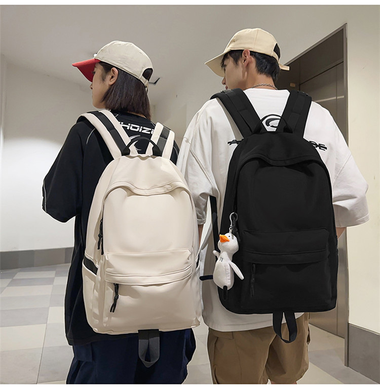 跨境2024新款男简约高中大学生双肩包女休闲大容量初中生旅行背包详情27