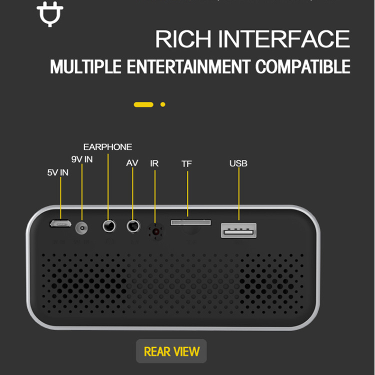 YT300 wireless + wired, YT500 mobile phone wifi dual-screen projector, home mini projector, mini home convenience pic 32