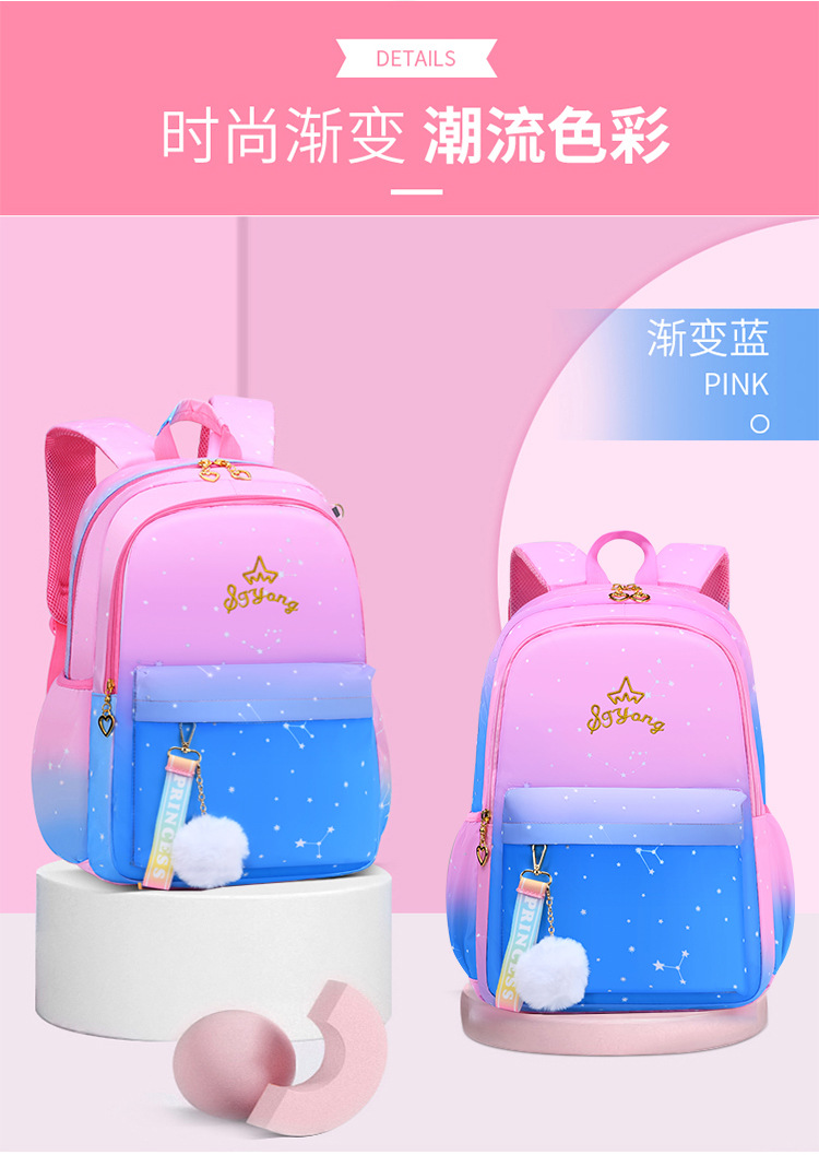 Korean version schoolbag for primary school 1-3-6 grade cute princess children backpack for girls lightweight factory wholesale pic 8