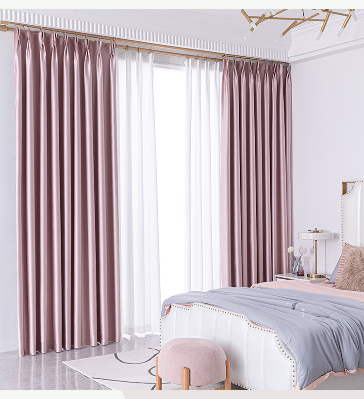 Full-blackout bedroom light-blocking curtains 2022 new style living room home hotel sun protection and heat insulation high-precision curtain fabric pic 41
