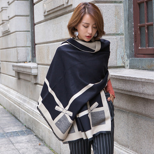 New Korean style checkered scarf for women in autumn and winter, versatile faux cashmere tassel shawl, thick and warm winter scarf wholesale pic 7