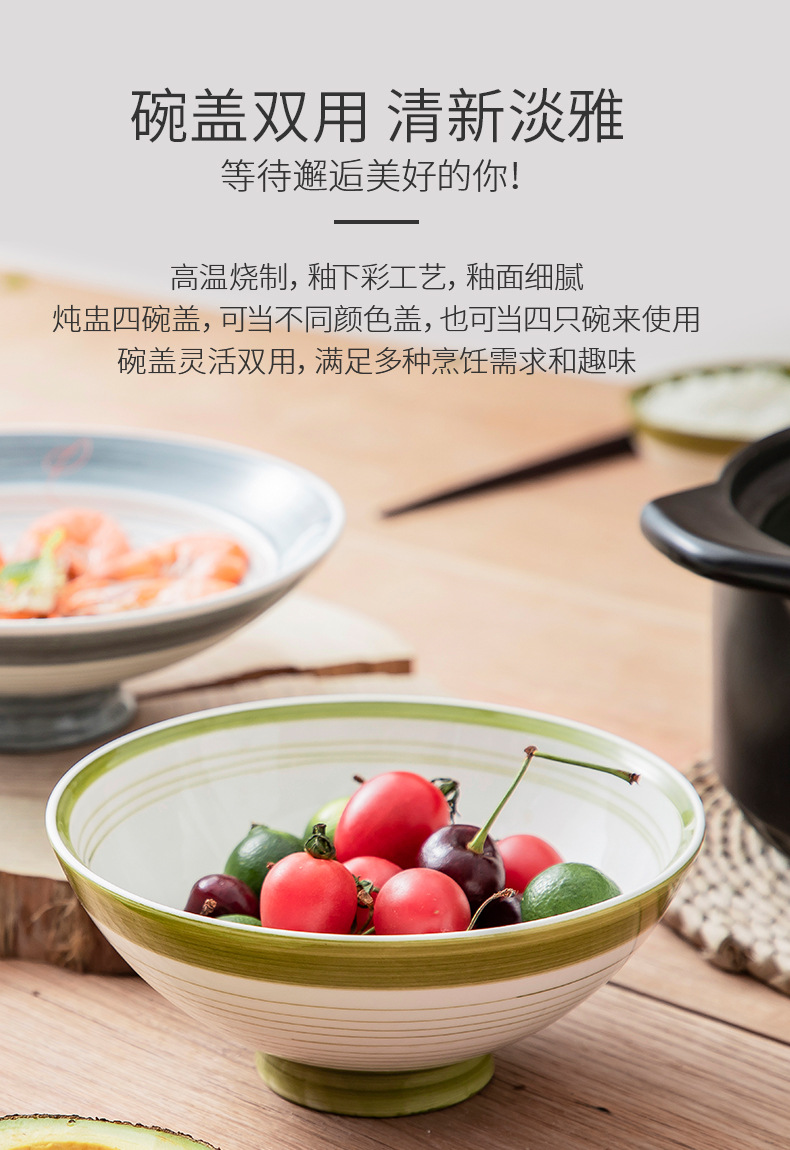 Clay pot, stew pot, soup maker, household open flame small stew bowl, stone pot, milk pot, rice bowl, chopsticks, kitchenware set wholesale pic 6