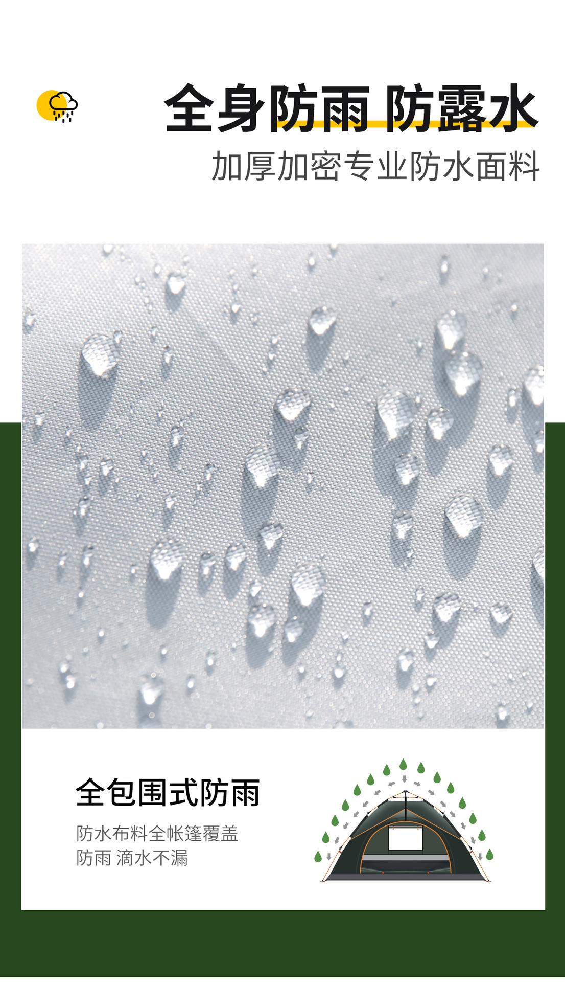 Tent outdoor camping, fully automatic camping supplies, sun protection and rain protection, outdoor equipment, portable and no-setup tent factory pic 6