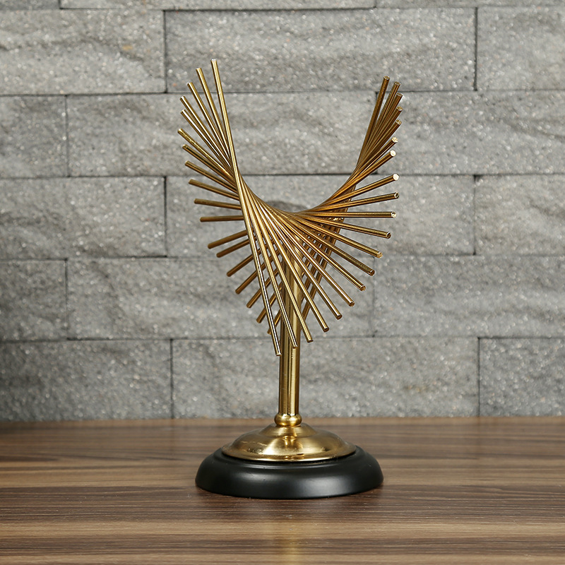 Modern light luxury metal ornaments, creative model rooms, office soft furnishings, handicrafts, home living room and entrance hall decorations pic 6
