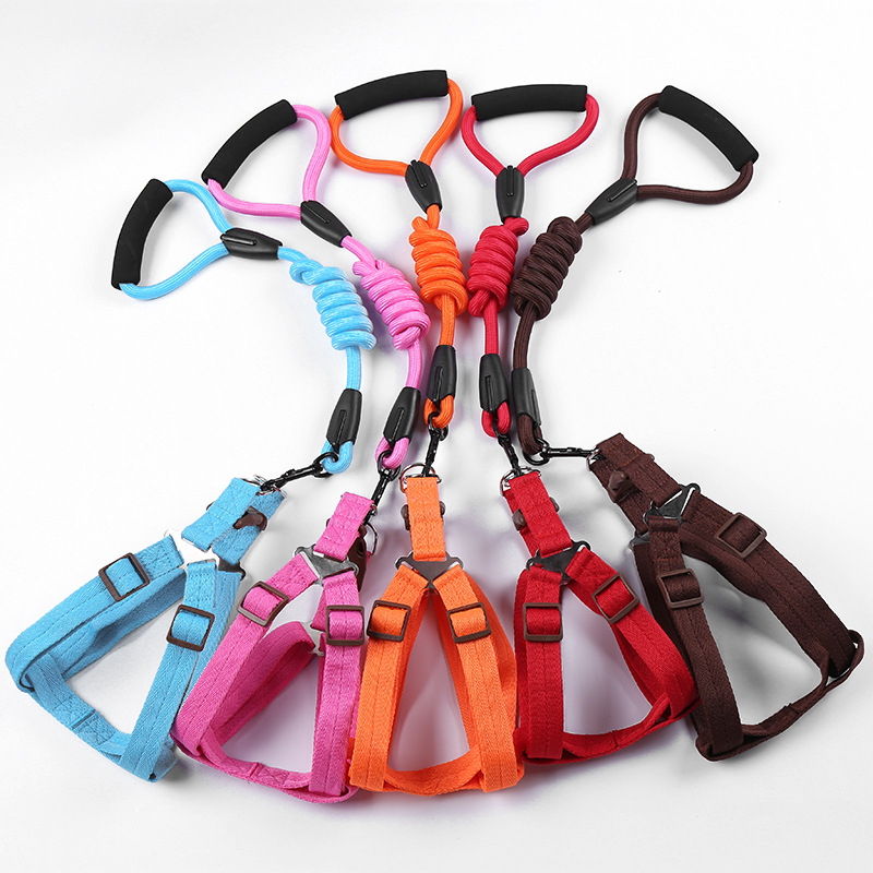 Aishangchong dog leashes, dog chains, plain dog walking leashes, collars, medium and large dog leashes, pet supplies pic 5