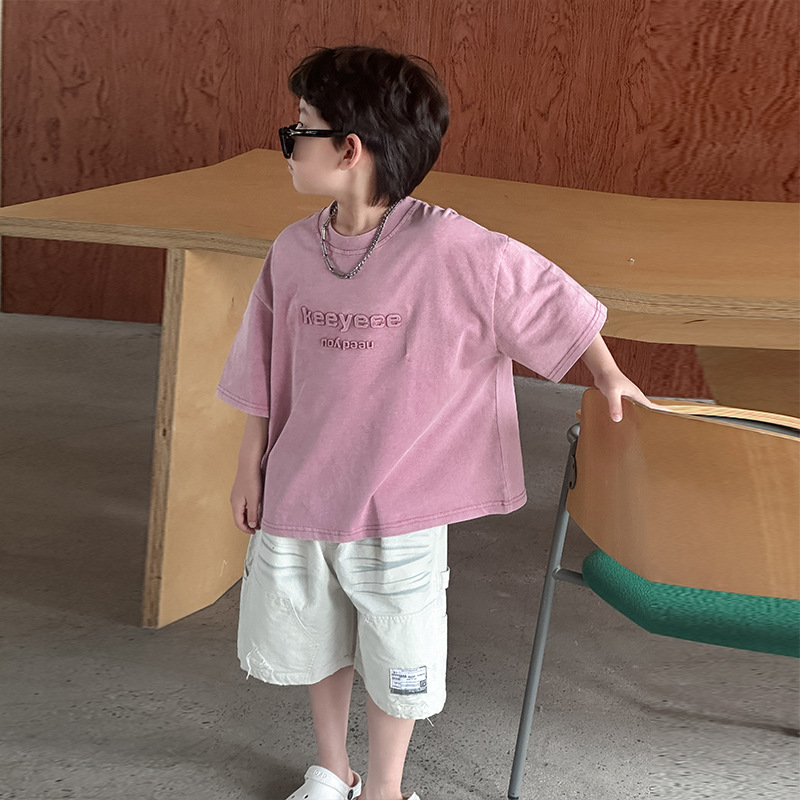 男童夏季新款t恤2025儿童夏装休闲纯棉短袖T男孩印花上衣织里童装详情14