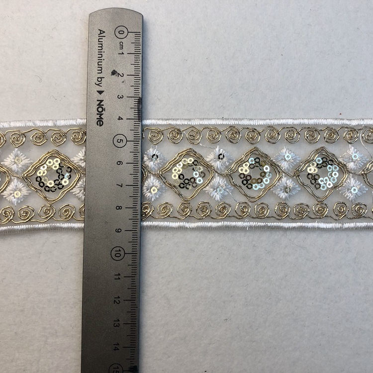 In stock: mesh, sequin, embroidery, lace, gold thread, bone lace, webbing, curtains, wedding lace, clothing accessories pic 17