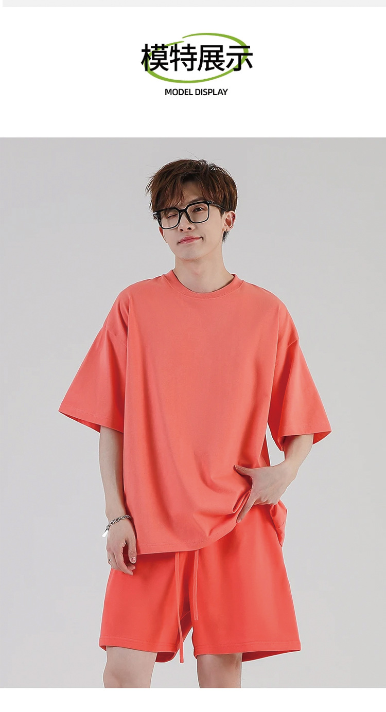 重磅纯棉高端短袖定制圆领广告衫T恤印LOGO工作服班服文化衫定做详情5