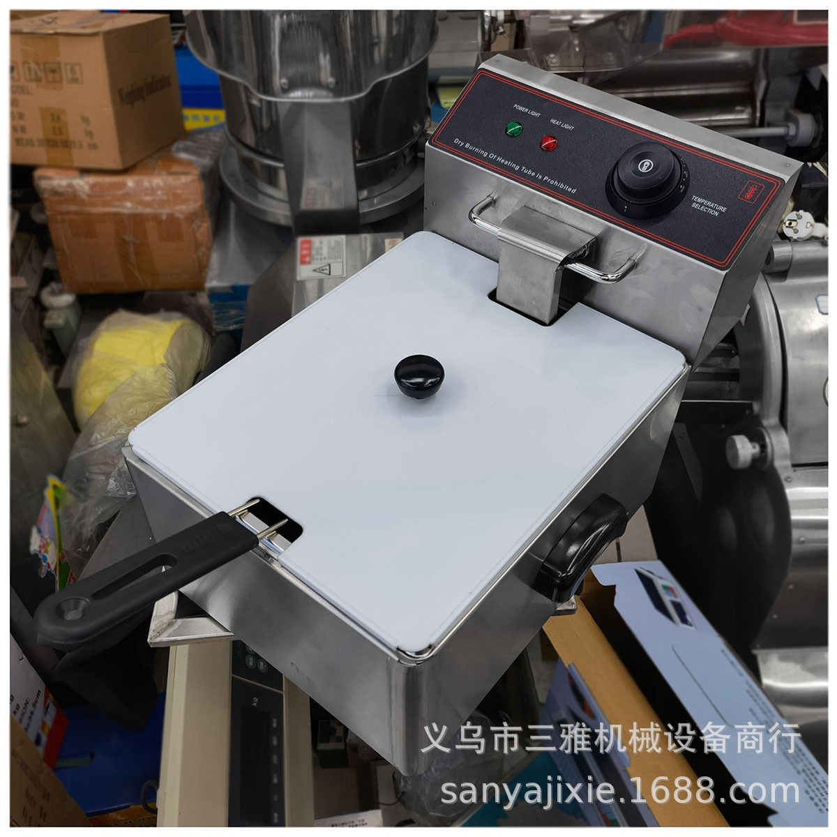 High-quality 6L commercial single-cylinder electric deep fryer for foreign trade, stainless steel small electric deep fryer, fried chicken stove available in multiple models such as double-cylinder pic 12