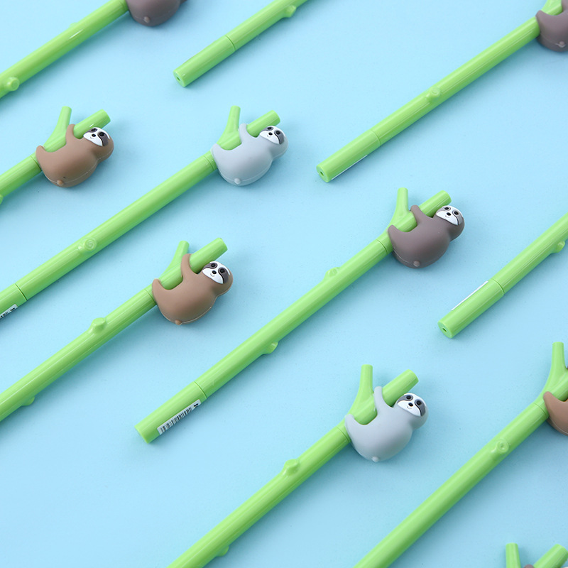 Wholesale of sloth silicone gel pens from the manufacturer, Zhongfan Creative, fresh and cute black gel pens, cute cartoon signature pens pic 27