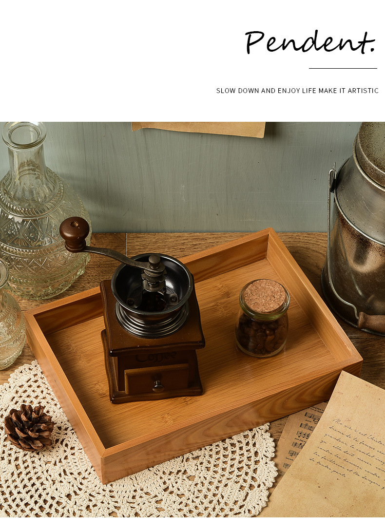 竹木托盘实木茶盘水杯托盘日式果盘木质家用长方形托盘酒店餐盘详情12