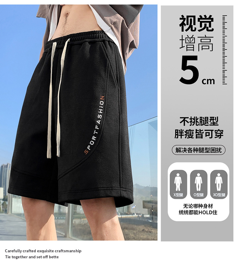 男士大码薄款冰丝短裤男加肥加大卫裤男外穿运动休闲沙滩裤子代发详情32